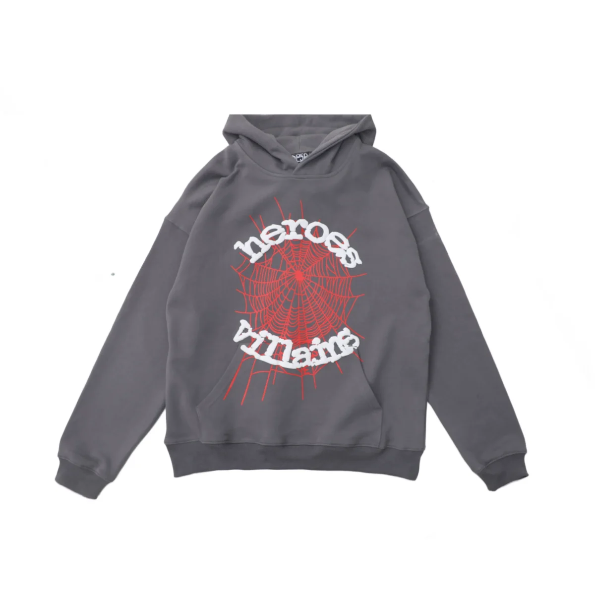 Sp5der x Heroes and Villains Hoodie Grey