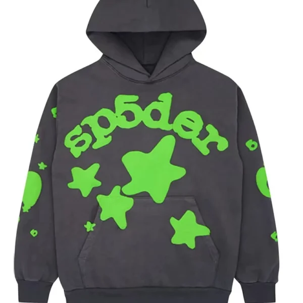 Sp5der Beluga Hoodie Grey/Green