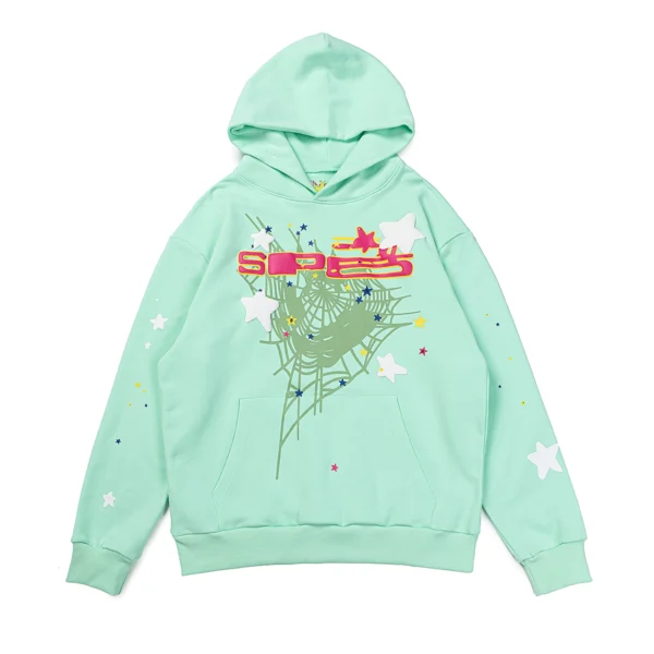 Sp5der SP5 Mint Green Hoodie