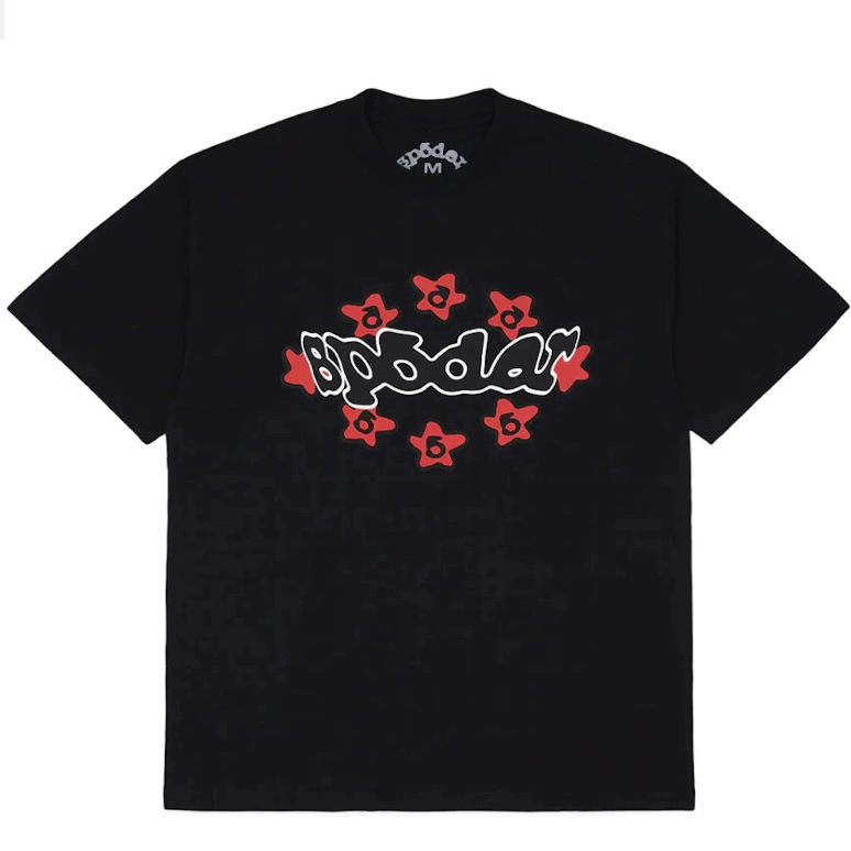 Sp5der Warped Tee Black