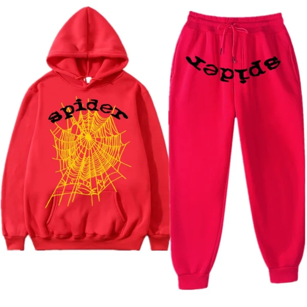 Sp5der Web Red Tracksuit