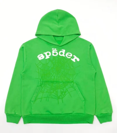 Green Sp5der Web Hoodie