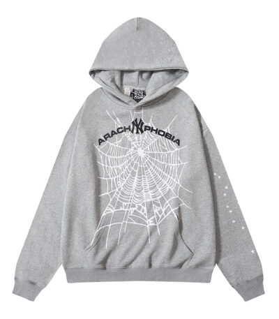 Sp5der Arach NY Phobia Hoodie Ash Grey