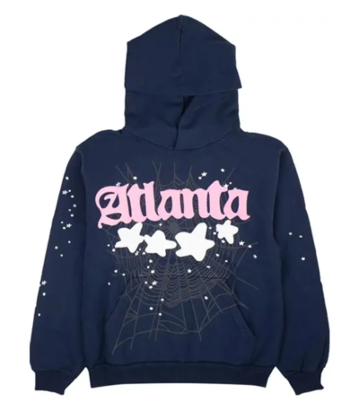 Sp5der Atlanta Navy Blue Hoodie