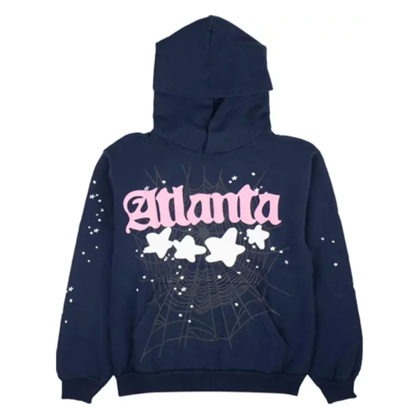 Sp5der Atlanta Navy Blue Hoodie