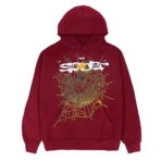 Sp5der Web Hoodie Hunter Maroon